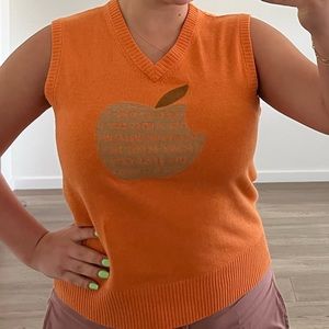 Escada Sport vintage orange sweater vest